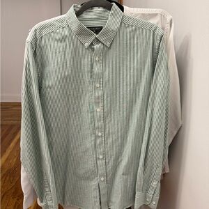 Primark Mint Striped Button Down Shirt